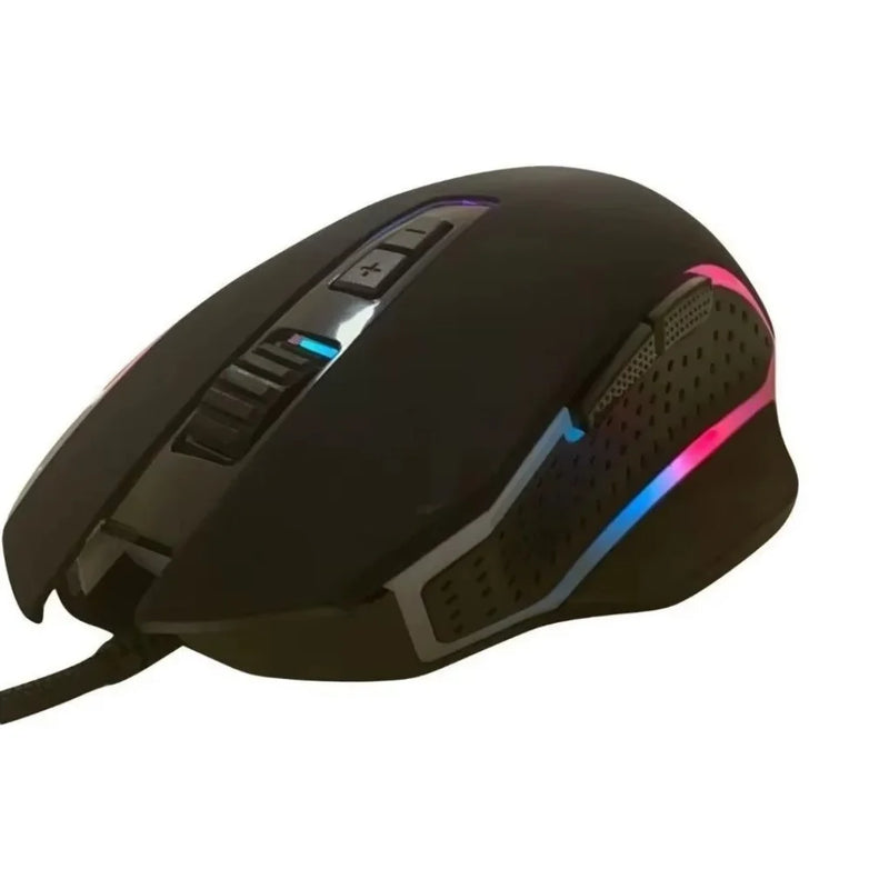 Mouse Gamer Com Fio Led RGB com Botões Laterais 4800DPI Para Jogar Gamming Rato