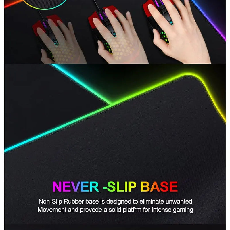 Mouse Pad Gamer Iluminado led Rgb Grande 80 cm por 30 com Mousepad gamer Led com