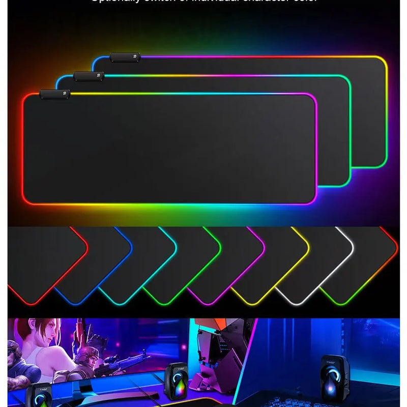 Mouse Pad Gamer Iluminado led Rgb Grande 80 cm por 30 com Mousepad gamer Led com