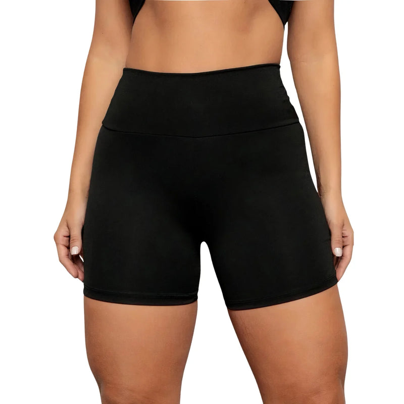 Short Yoga Basic Bermudas esportivas Sólido Cintura larga