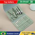 Kit 16 Pçs Cortador De Unhas Pedicure Tesoura Prego Conjunto De Ferramentas Em