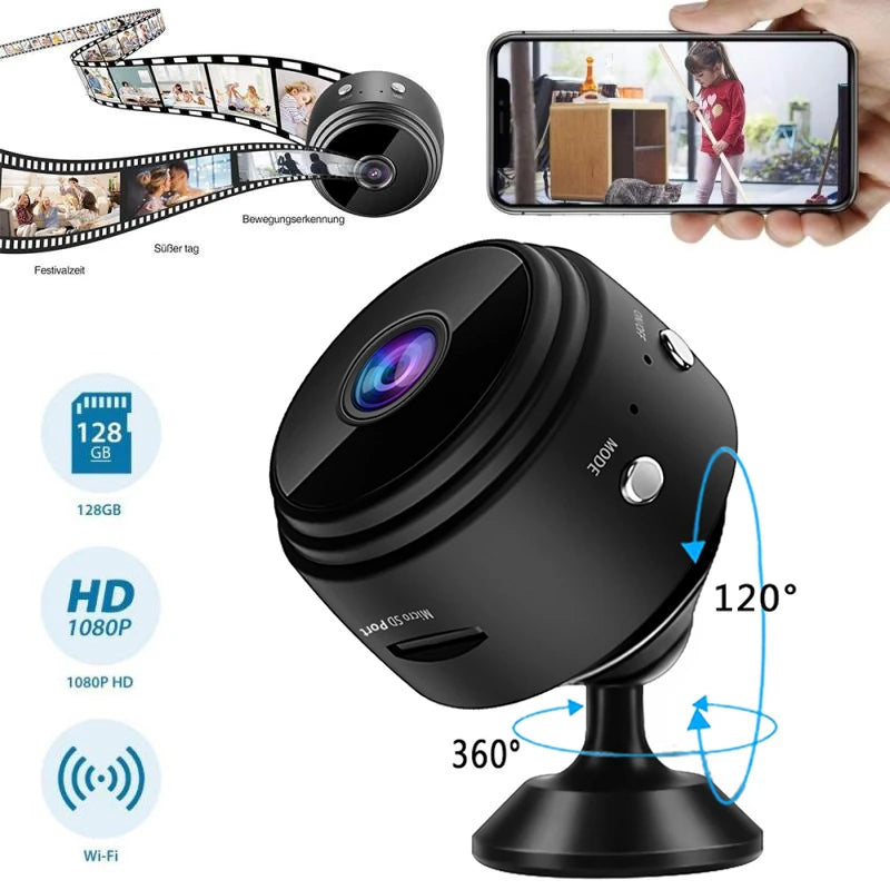 A9 HD Mini com visão noturna Wifi Câmera 1080P Vigilância