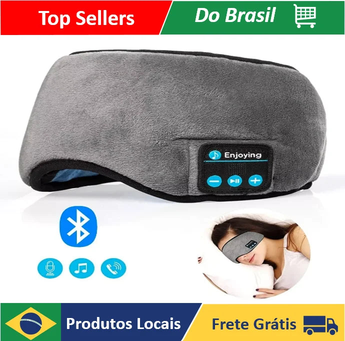 Tapa Olho Máscara Dormir Fone De Ouvido Bluetooth Envio 24hs