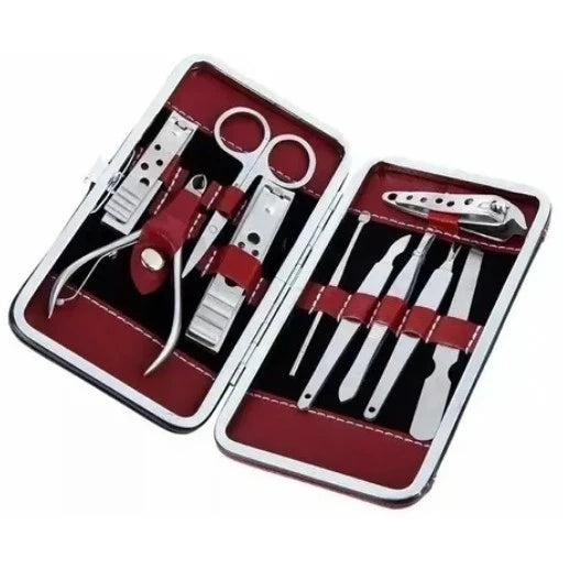 Kit Cortador De Unha Manicure Portatil Estojo Pinca Tesoura