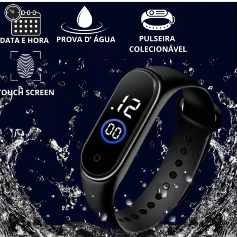 Brasil Relógio Digital Esportivo Masculino Pulseira Externa Relógio Eletrônic