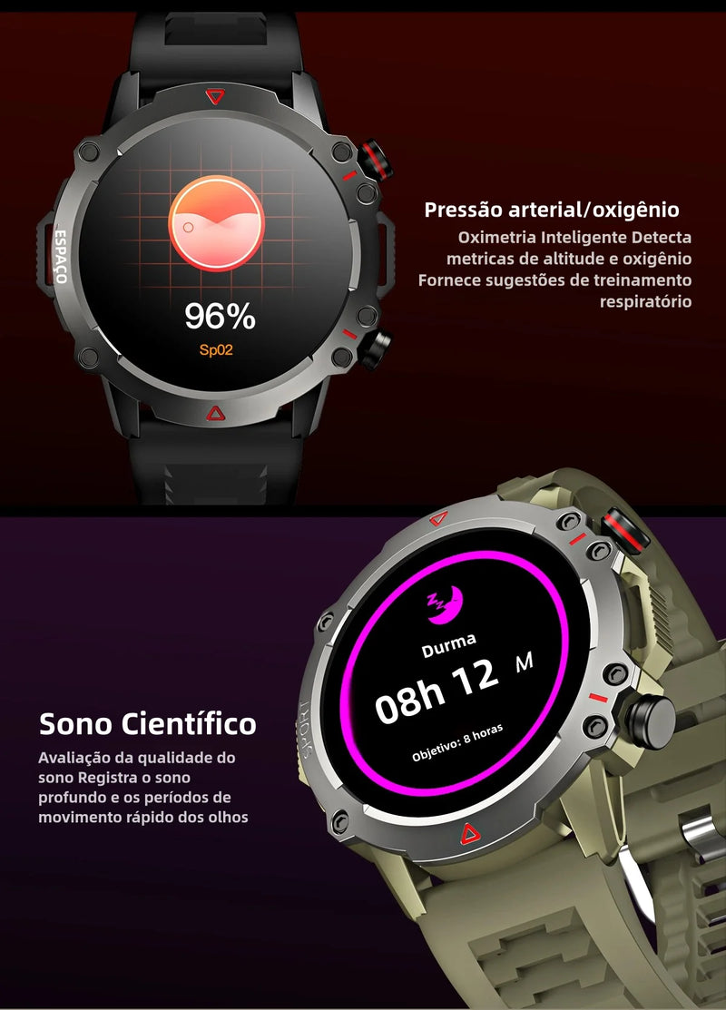 Smart Watch Homens Bluetooth Call Smartwatch Esporte à prova d&