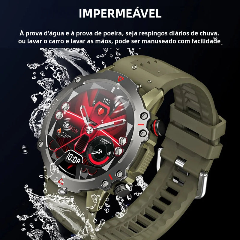 Smart Watch Homens Bluetooth Call Smartwatch Esporte à prova d&