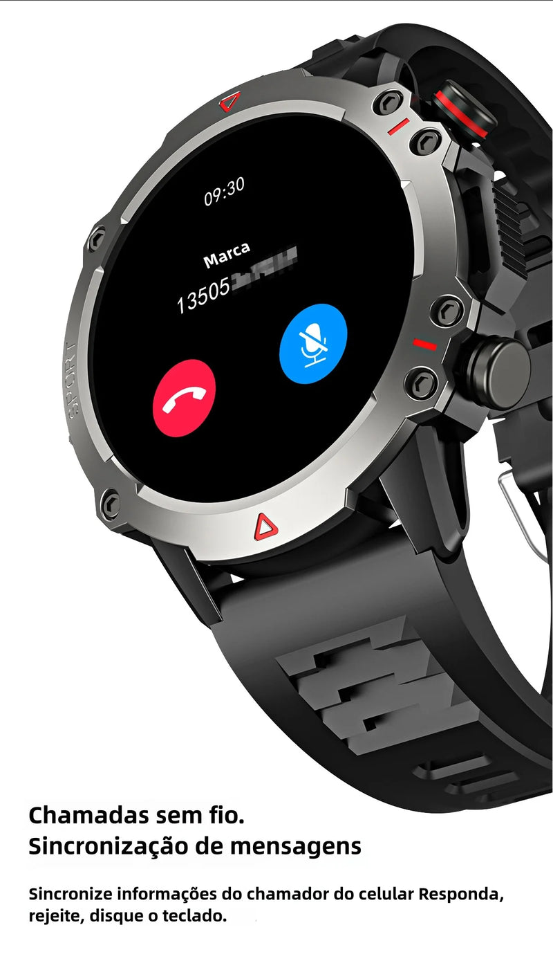 Smart Watch Homens Bluetooth Call Smartwatch Esporte à prova d&