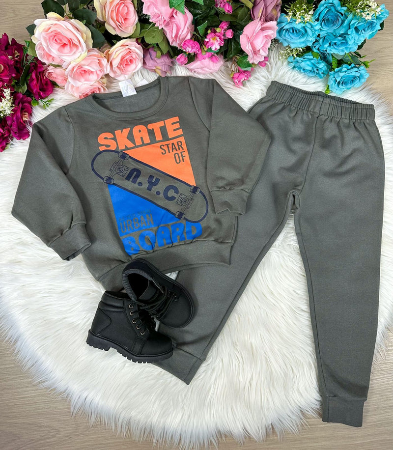 Conjunto Inverno Taita Kids Menino Skate Verde (CONJINVERTKSKTVERD)