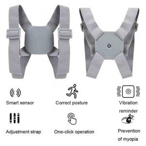 Colete Corretor Postura Costas Coluna Com Sensor Inteligente (7367)